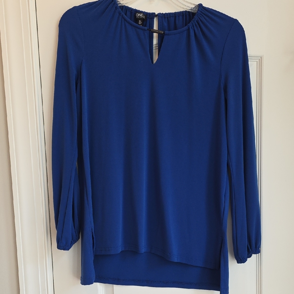 Jones New York Royal Blue Elegant Blouse